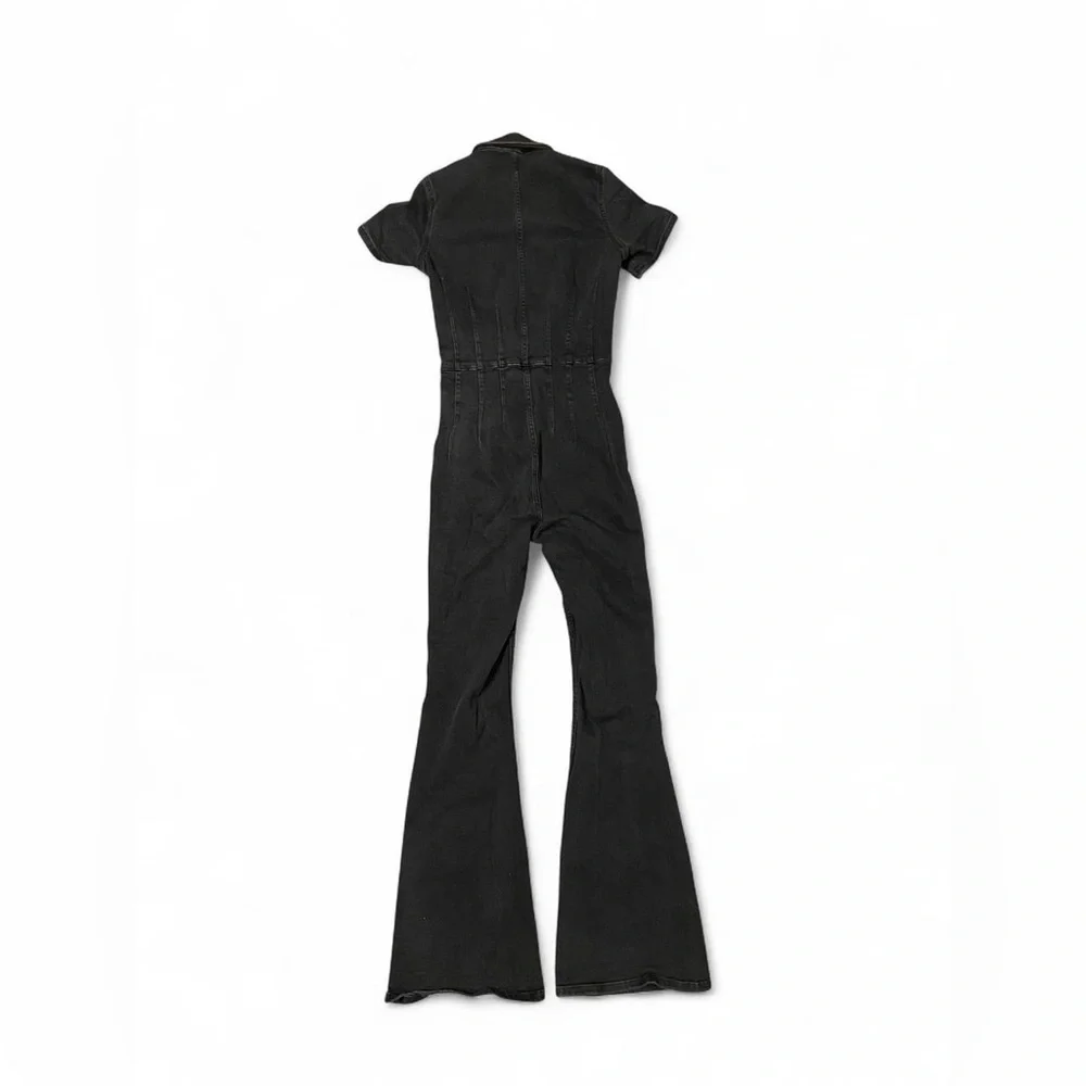 We The Free Black Short-Sleeve Denim Jumpsuit - Picture 6 of 7